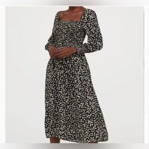 H&M smock-detail floral dress